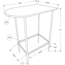 Load image into Gallery viewer, 23.75&quot; x 35.5&quot; x 41&quot; Grey Mdf Metal Accent Table