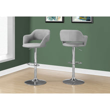 Load image into Gallery viewer, 21&quot; x 22.5&quot; x 36&quot; Grey Foam Metal Polyester Barstool