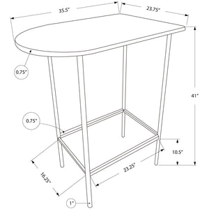 23.75" x 35.5" x 41" White Mdf Metal Home Bar