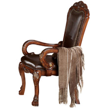 Load image into Gallery viewer, 24&quot; X 25&quot; X 46&quot; Faux Leather Upholstery and Cherry Oak Wood Finish Arm Chair Set2