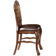 Load image into Gallery viewer, 24&quot; X 21&quot; X 48&quot; PU Cherry Oak Wood Poly Resin Upholstery Counter Height Chair (Set-2)