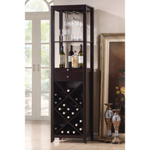 Load image into Gallery viewer, Modern Style Umber Finish Wood Wine Cabinet