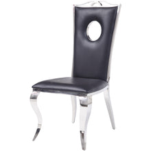 Load image into Gallery viewer, 19&quot; X 21&quot; X 44&quot; Faux Leather Stainless Steel Upholstered Seat Side Chair Set2