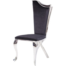 Load image into Gallery viewer, 20&quot; X 21&quot; X 43&quot; Fabric Stainless Steel Upholstered Seat Side Chair Set2