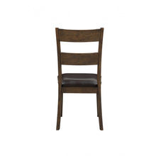 Load image into Gallery viewer, 19&quot; X 21&quot; X 39&quot; Faux Leather Upholstered and Dark Oak Wood Side Chair