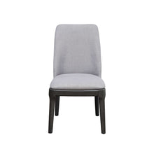 Load image into Gallery viewer, 23&quot; X 21&quot; X 39&quot; Light Gray Linen Upholstered Seat and Oak Wood Side Chair