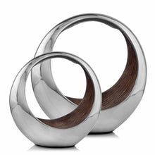 Load image into Gallery viewer, Buffed and Brown Bronze Two Tone Ring Threads Large Bowl