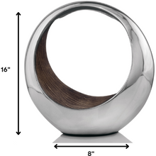 Load image into Gallery viewer, Buffed and Brown Bronze Two Tone Ring Threads Large Bowl