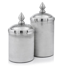 Load image into Gallery viewer, Silver Set of 2 Canisters