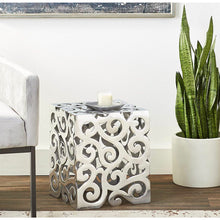 Load image into Gallery viewer, 12&quot; x 12&quot; x 17 Buffed Paisley Square Stool