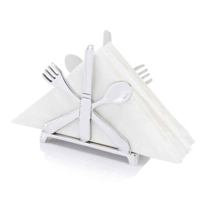 2" x 5.5" x 5.5" Buffed Cutlery Napkin Holder