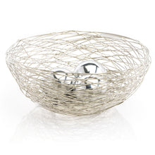 Load image into Gallery viewer, Abstract Silver Wire Centerpiece Bowl