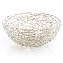 Load image into Gallery viewer, Abstract Silver Wire Centerpiece Bowl