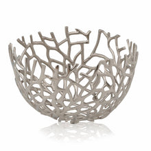 Load image into Gallery viewer, Round Silver Twigs Centerpiece Bowl