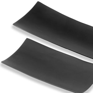 6" x 18" x 2" Black Long Trays Set of 2