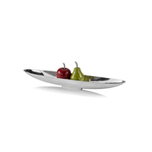 Load image into Gallery viewer, 32&quot; Contempo Shiny Silver Long Boat Tray