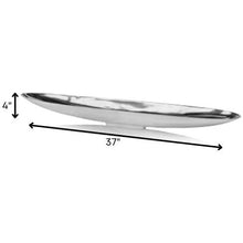 Load image into Gallery viewer, 37&quot; Contempo Shiny Silver Large Long Boat Tray