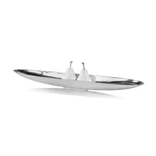 Load image into Gallery viewer, 37&quot; Contempo Shiny Silver Large Long Boat Tray