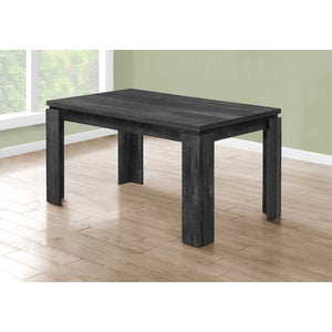 35.5" x 59" x 30.5" Black Reclaimed Wood Look Dining Table