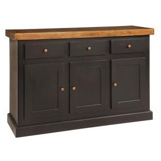 Two Tone Black and Maple Hardwood Buffet Server