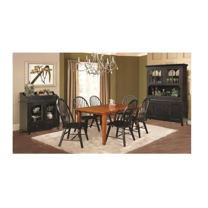 Rustic Modern Warm Tobacco Brown Hardwood Dining Table