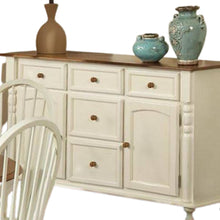 Load image into Gallery viewer, Off White and Cherry Hardwood Buffet Server