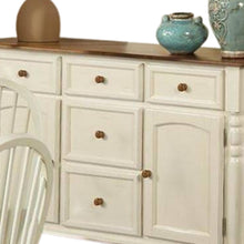 Load image into Gallery viewer, Off White and Cherry Hardwood Buffet Server