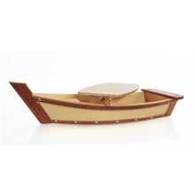 Load image into Gallery viewer, 6.25&quot; x 16.75&quot; x 3.37&quot; Small Wooden Sushi Boat Serving Tray