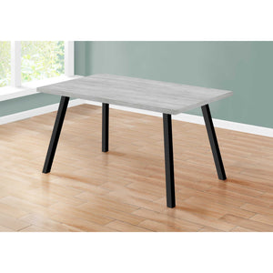 60" X 36" X 31 " Grey Black Metal Dining Table