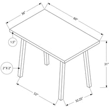 Load image into Gallery viewer, 60&quot; X 36&quot; X 31 &quot; Grey Black Metal Dining Table