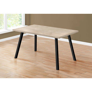 60" X 36" X 31 " Dark Taupe Black Metal Dining Table