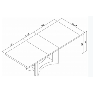 Modern White High Gloss Finish Dining Table