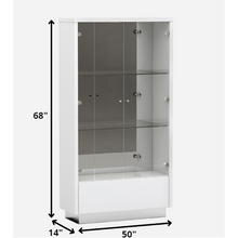 Load image into Gallery viewer, 68&quot; X 14 X 50&quot; White Vetrine
