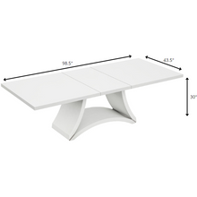 Load image into Gallery viewer, 98.5&quot; X 43.5&quot; X 30&quot; White Dining Table and 6&quot; Chair Set