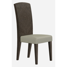 Load image into Gallery viewer, Solid Back Walnut Grain Finish and Gray Dining Chair