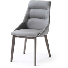 Load image into Gallery viewer, Set of 2 Grey Faux Leather Dining Chairs