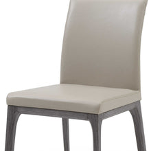 Load image into Gallery viewer, Set of 2 Taupe Faux Leather Dining Chairs