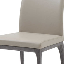 Load image into Gallery viewer, Set of 2 Taupe Faux Leather Dining Chairs