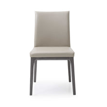 Load image into Gallery viewer, Set of 2 Taupe Faux Leather Dining Chairs