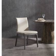 Load image into Gallery viewer, Set of 2 Taupe Faux Leather Dining Chairs