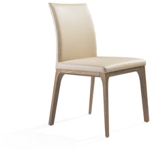 Load image into Gallery viewer, Set of 2 Taupe Faux Leather Dining Chairs