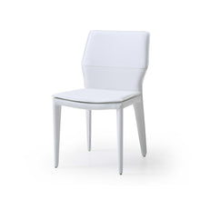 Load image into Gallery viewer, Set of 2 White Faux Leather Dining Chairs