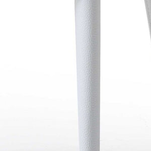 Set of 2 White Faux Leather Dining Chairs