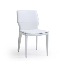 Load image into Gallery viewer, Set of 2 White Faux Leather Dining Chairs
