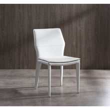 Load image into Gallery viewer, Set of 2 White Faux Leather Dining Chairs