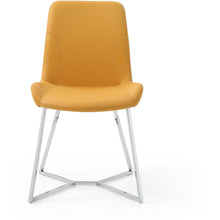 Load image into Gallery viewer, Set of 2 Yellow Faux Leather Dining Chairs