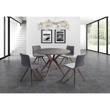 Load image into Gallery viewer, 47 X 47 X 30 Walnut Veneer Solid Wood Extendable Dining Table