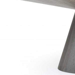 95 X 43 X 30 Gray Oak0 Veneer Oval Dining Table