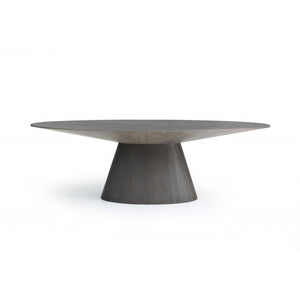 95 X 43 X 30 Gray Oak0 Veneer Oval Dining Table