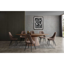 Load image into Gallery viewer, 95 X 43 X 30 Walnut Veneer Oval Dining Table